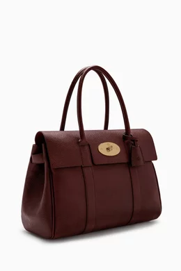 Buy Mulberry Burgundy Bayswater Shoulder Bag in Natural Grain Leather For Women Online Ounass UAE