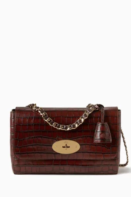 Buy Mulberry Brown Medium Lily Top Handle Bag in Vintage Croc embossed Leather For Women Online Ounass UAE