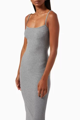 Buy SKIMS Grey Soft Lounge Long Slip Dress For Women Online | Ounass UAE
