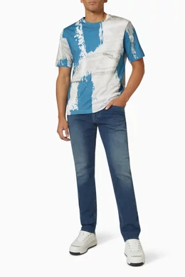 Buy Emporio Armani Blue Slim Fit Jeans in Denim For Men Online Ounass UAE