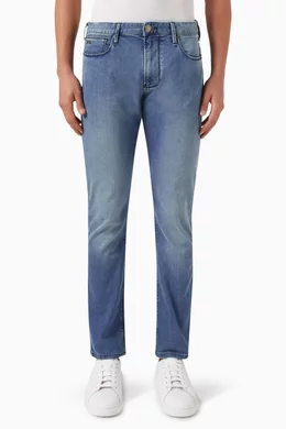 Buy Emporio Armani Blue Slim Fit Jeans in Denim For Men Online Ounass UAE