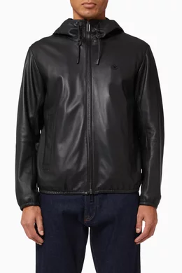 Emporio collezione men's leather jacket deals