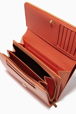 Buy Mulberry Orange Medium Continental French Purse in Small Classic Grain Leather For Women Online Ounass UAE