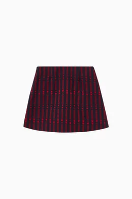 Buy Gucci Blue Skirt in GG Star Heart Fil Coupe Cotton For Girls Online Ounass UAE