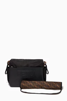Buy Fendi Black Diaper Bag in Nylon Leather For Baby Boys Online Ounass UAE
