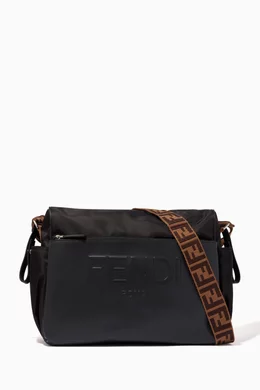 Buy Fendi Black Diaper Bag in Nylon Leather For Baby Boys Online Ounass UAE