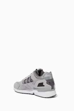 靴 grounds gray Buy adidas Grey ZX 10,000 Sneakers in Leather, Nubuck & Suede For