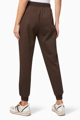 Michael kors logo print cotton terry joggers outlet