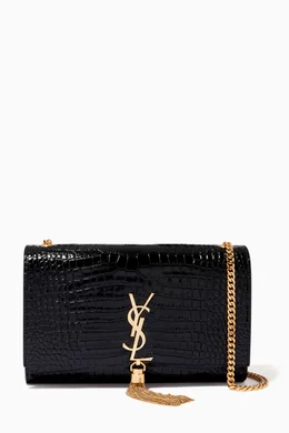 Ysl black crocodile crossbody store