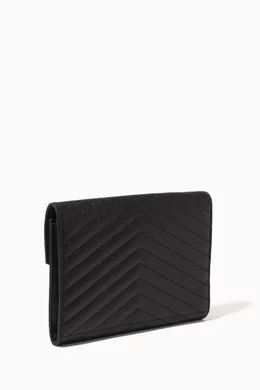 Buy SAINT LAURENT Black Cassandre Clutch in Matelassé