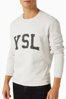 Ysl logo sweatshirt outlet