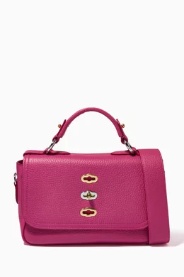 Buy Mulberry Pink Small Bryn Satchel Bag in Heavy Grain Leather For Women Online Ounass UAE