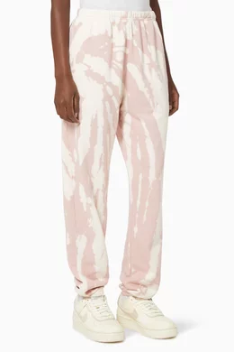 Buy Les Tien Pink Bleach Tie dye Sweatpants in Heavyweight Cotton Fleece For Women Online Ounass UAE
