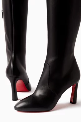 Buy Christian Louboutin Black Eleonor Botta 85 Knee high Boots in Calf Leather For Women Online Ounass UAE