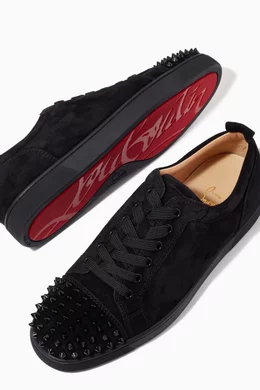 Buy Christian Louboutin Black Louis Junior Spikes Sneakers in Suede For Men Online Ounass UAE