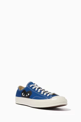 Buy Comme des Garcons PLAY Blue x Converse Chuck 70 Low Top Sneakers in Canvas For Men Online Ounass UAE