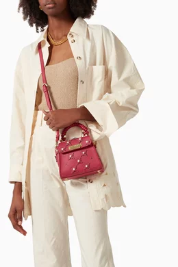 Buy ZAC Zac Posen Purple Mini Eartha Iconic Top Handle Bag in Leather For Women Online Ounass UAE