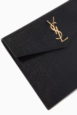 Buy SAINT LAURENT Black Uptown Baby Pouch in Grain de Poudre Embossed Leather For Women Online Ounass UAE