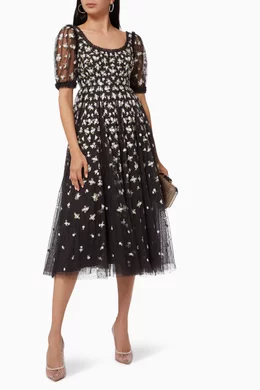 Buy Needle Thread Black Serefina Ballerina Prom Dress in Kisses Tulle For Women Online Ounass UAE