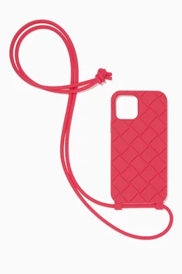 Buy Bottega Veneta Pink iPhone 12 Pro Case in Intrecciato
