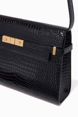 Ysl black crocodile shoulder bag hot sale
