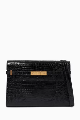 Ysl black crocodile crossbody cheap