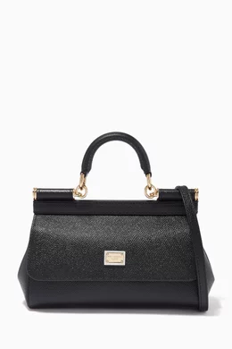 Buy Dolce Gabbana Black Small Miss Sicily East West Bag in Dauphine Leather For Women Online Ounass UAE