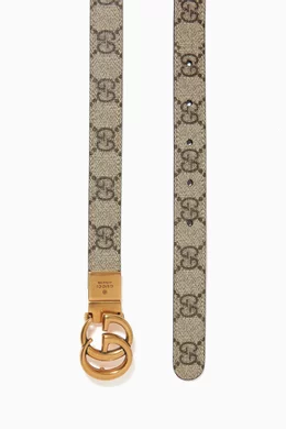 Buy Gucci Black GG Marmont Reversible Belt in GG Supreme Canvas Leather For Women Online Ounass UAE
