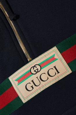 Buy Gucci Black Vintage Logo Sweatshirt in Felted Cotton Jersey For Women Online Ounass UAE