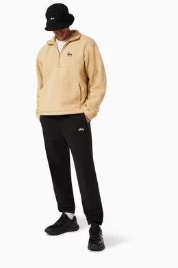 Buy Stussy Neutral Half Zip Sweatshirt in Polar Fleece For Men Online Ounass UAE