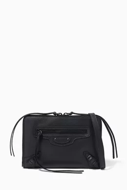 Buy Balenciaga Black Neo Classic Small Pouch with Strap in