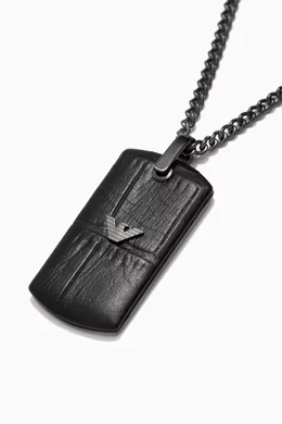 Emporio armani dog tag necklace outlet