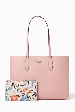 Buy Kate Spade New York Pink All Day Tote Bag in Cross grained Leather For Women Online Ounass UAE