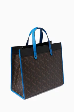 Buy Coach Blue Field Tote 40 with Horse Carriage Print in