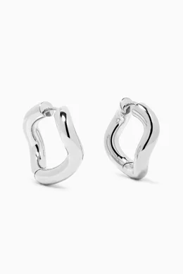 Buy Charlotte Chesnais Silver Petit Wave Earrings in Sterling