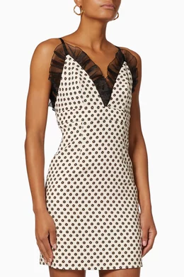 Buy Elisabetta Franchi Neutral Empire line Mini Dress in Stretch Crepe For Women Online Ounass UAE