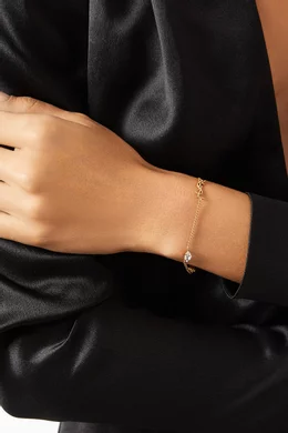 ★Saint Laurent★ Cassandre Heart Charm Bracelet Vintage Gol Saint Laurent Cassandre Embellished Bracelet in Metallic | Lyst