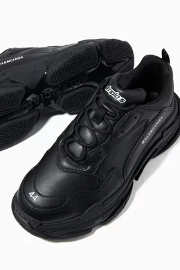Buy Balenciaga Black Triple S Sneakers in Faux Leather For Men Online Ounass UAE