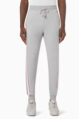 Buy Tommy Hilfiger Grey Track Pants in Cotton For Men Online Ounass UAE