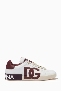 Dolce & gabbana white red portofino sneakers deals