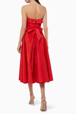 Strapless taffeta dress outlet