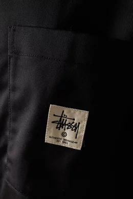 Buy Stussy Black Zip Up Work Shirt in Nylon For Men Online Ounass UAE