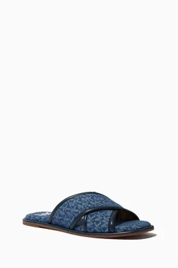 Blue michael kors sandals hotsell