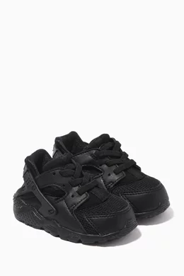 Buy Nike Black Huarache Run Sneakers in Leather Textile For Boys Online Ounass UAE