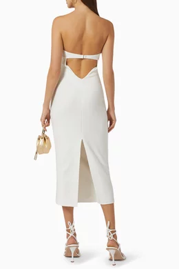 knee length dresses for ladies Dreamer Maxi Dress in Ivory main image 1