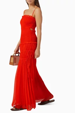 white christmas dresses LINDSEY CUT OUT MAXI