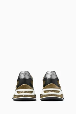 Buy Jimmy Choo Green Memphis Lace Up/M in Neoprene & Leather For