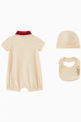 Buy Gucci Neutral GG Stars Baby Gift Set in Cotton Piquet For Baby Girls Online Ounass UAE