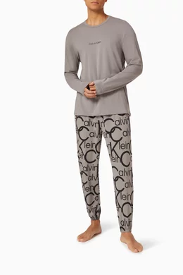 Buy Calvin Klein Multicolour Pyjama Set in Cotton For Men Online Ounass UAE