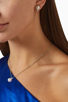 Cz by kenneth jay lane round freshwater pearl pendant on sale
